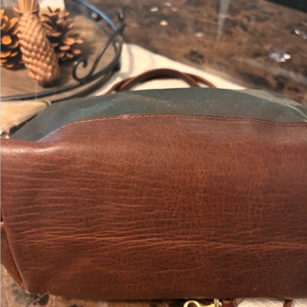 Meanwhile Back on the Farm Camo Waxed Canvas Small Tote - Picture 2 of 6